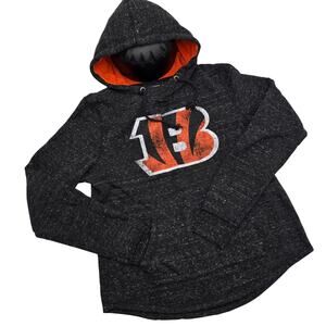 Wmns Small Antigua Heather Black Cincinnati Bengals Lightweight Pullover Hoodie